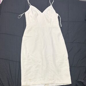 Express Ivory Slip Dress with Thin Straps